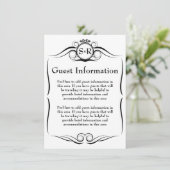 モノグラムエレガントゲスト情報カード エンクロージャーカード (スタンド正面)