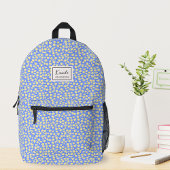 モノグラムエレガントコケットイエローフローラ プリントバックパック