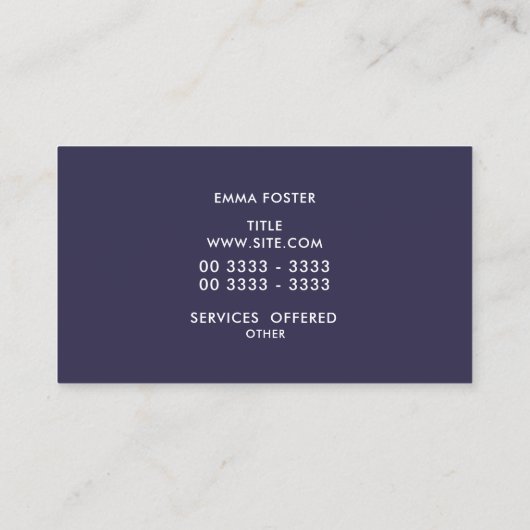 モノグラムエレガントココナッツクリームフレームビジネスカード 名刺 (裏面)