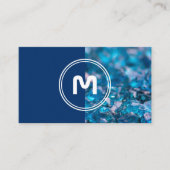 モノグラムエレガントサファイアツートーンブルー結晶b 名刺 (正面)