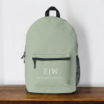 モノグラムエレガントサミニマルージグリーン プリントバックパック<br><div class="desc">Monogram Sage Green Printed Backpackで毎日のスタイルをアップミニマルグレードする。この洗練されたバックパックはシックなセージのグリーンデザインとモノグラムエレガントを備え、あなたのイニシャルでカスタマイズ可能。耐久性のある素材を使用し、広々としたコンパートメント、パッド付きラップトップスリーブ、頑丈なジッパー、便利なサイドポケットを提供する。快適なパッド入りストラップと強化された底部は、の耐久性と容易さを確運保する。学校、仕事、旅行に最適なリュックサックは、機能性とエレガンスをシームレスに組み合わせスタイリッシュて、あらゆる大事な行事に最適。</div>