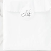 モノグラムエレガントサンキュー結婚式の引き出物 ラウンドシール