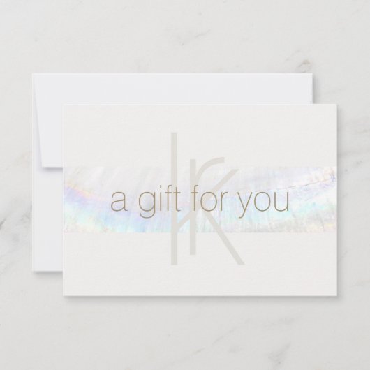 モノグラムエレガントシモダンェルギフト証明書 サンキューカード (正面)