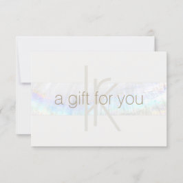 モノグラムエレガントシモダンェルギフト証明書 サンキューカード