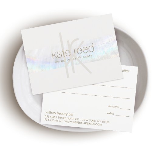 モノグラムエレガントシモダンェルギフト証明書 サンキューカード