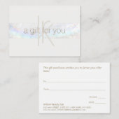 モノグラムエレガントシモダンェルギフト証明書 名刺 (正面/裏面)