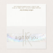 モノグラムエレガントシモダンェルギフト証明書 名刺 (外部フラット)