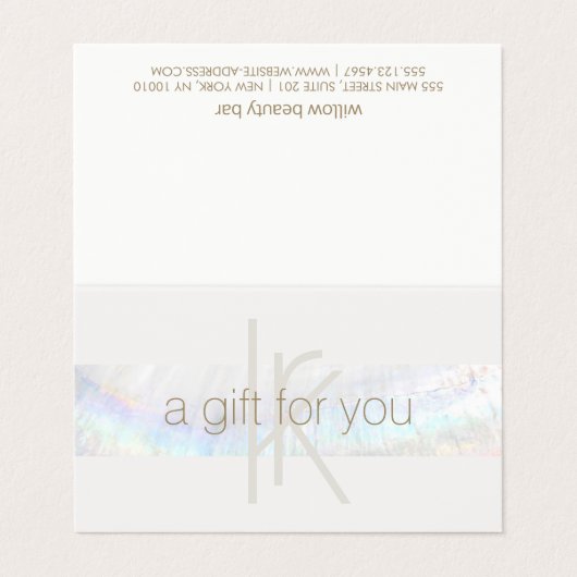 モノグラムエレガントシモダンェルギフト証明書 名刺 (外部フラット)