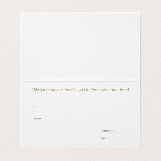 モノグラムエレガントシモダンェルギフト証明書 名刺 (内部フラット)