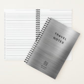 モノグラムエレガントシルバーグレイ旅行 ノートブック (内側)