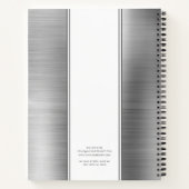 モノグラムエレガントシルバーグレー ノートブック (裏面)