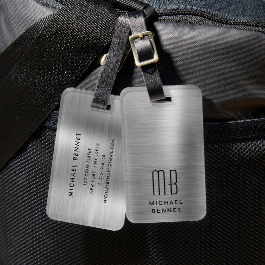 モノグラムエレガントシルバーグレー ラゲッジタグ