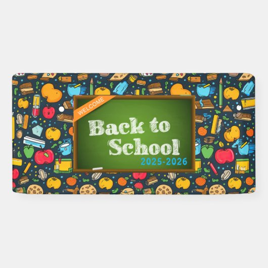 モノグラムエレガントスクリプトオフィススクール 横断幕 (横)