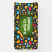 モノグラムエレガントスクリプトオフィススクール 横断幕 (縦)