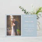 モノグラムエレガントスクリプトカラー写結婚真 招待状 (スタンド正面)