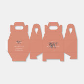 モノグラムエレガントスクリプトシックTerracottaありがとう フェイバーボックス (折り畳みなし)