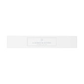 モノグラムエレガントスクリプトダスティブルーシンプルズ結婚 招待状ベリーバンド (フラット)