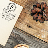 モノグラムエレガントスクリプトファミリ名差出人住所 セルフインキングスタンプ