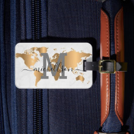 モノグラムエレガントスクリプト名スタイリッシュLu ラゲッジタグ