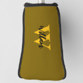 モノグラムエレガントスクリプト名 ゴルフヘッドカバー (回転90)