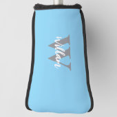 モノグラムエレガントスクリプト名 ゴルフヘッドカバー (回転90)