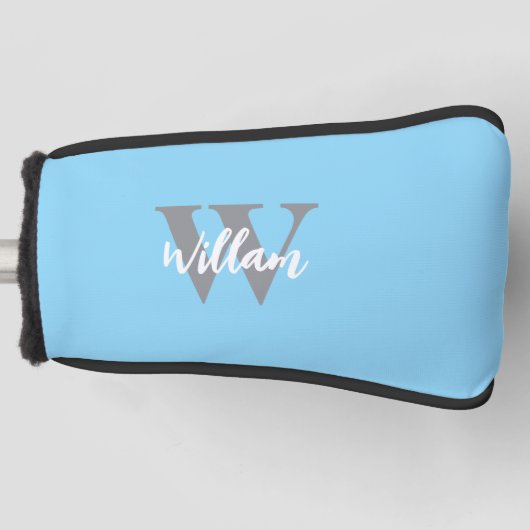 モノグラムエレガントスクリプト名 ゴルフヘッドカバー (正面)