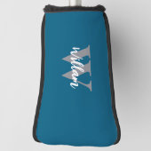 モノグラムエレガントスクリプト名 ゴルフヘッドカバー (回転90)