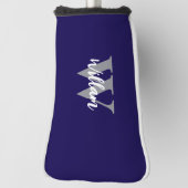 モノグラムエレガントスクリプト名 ゴルフヘッドカバー (回転90)