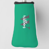 モノグラムエレガントスクリプト名 ゴルフヘッドカバー (回転90)