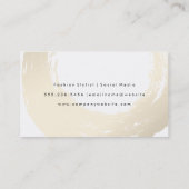 モノグラムエレガントスクリプト文字付きブラシストローク 名刺 (裏面)