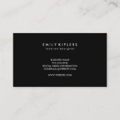 モノグラムエレガントスクリプト金ゴールドグランジホワイトテクスチャ 名刺 (裏面)