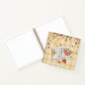 モノグラムエレガントスケッチ紅葉書の ノートブック (内部)