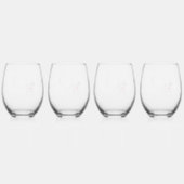 モノグラムエレガントステムレスワイングラス ステムなしワイングラス (裏面)