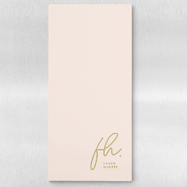 モノグラムエレガントスモダンフェミニン赤面金ゴールド マグネットノートパッド