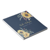 モノグラムエレガントス素朴パーフラワーズ先生 ノートパッド (アングル)