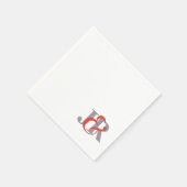 モノグラムエレガントス結婚カクテル紙ナプキンス スタンダードカクテルナプキン (角)