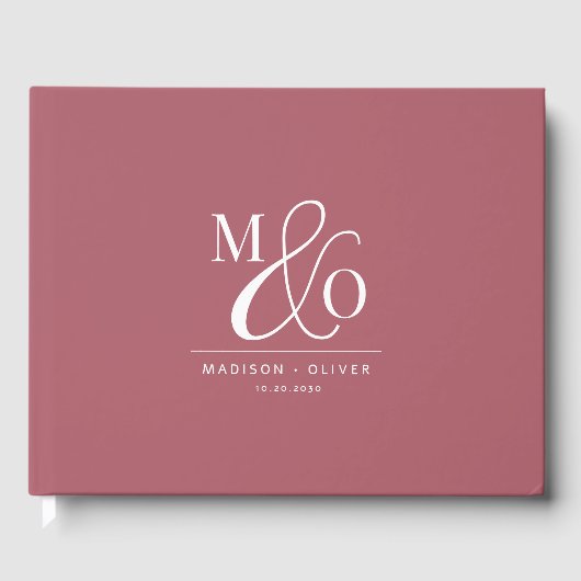 モノグラムエレガントス結婚テラコッタ ゲストブック (正面)