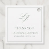 モノグラムエレガントセージ緑ありがとうござ結婚う フェイバータグ (裏面)