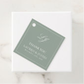 モノグラムエレガントセージ緑ありがとうござ結婚う フェイバータグ (インサイチュ)