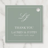 モノグラムエレガントセージ緑ありがとうござ結婚う フェイバータグ (裏面)