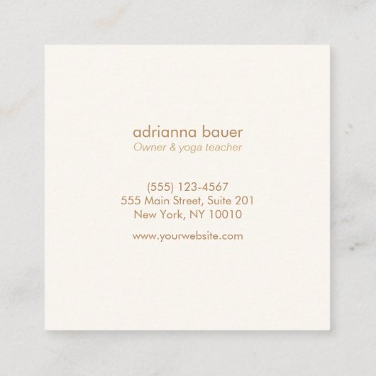 モノグラムエレガントターコイズブルーマンダラ スクエア名刺 (裏面)