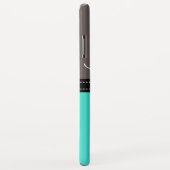 モノグラムエレガントターコイズ&ヴェンジ無地のカラー Case-Mate iPhoneケース (裏面/右)