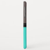 モノグラムエレガントターコイズ&ヴェンジ無地のカラー Case-Mate iPhoneケース (裏面/左)