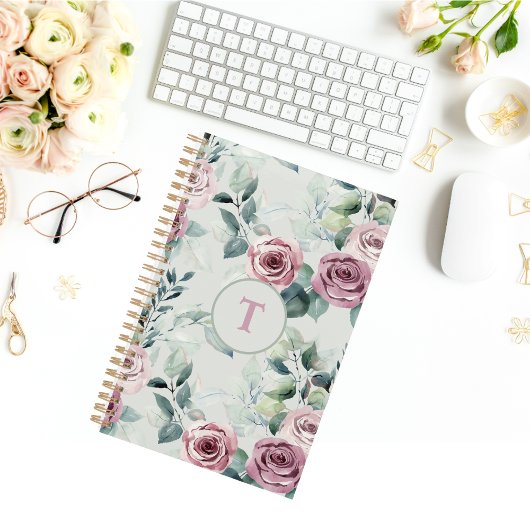 モノグラムエレガントダスティバラヴィンテージフローラ プランナー手帳