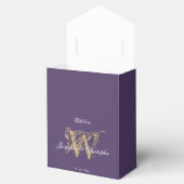 モノグラムエレガントダスティパープル金ゴールド結婚ズ フェイバーボックス (オープン)