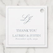 モノグラムエレガントダスティブルーサンキュー結婚ズ フェイバータグ (裏面)