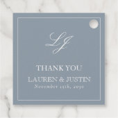 モノグラムエレガントダスティブルーサンキュー結婚ズ フェイバータグ (裏面)