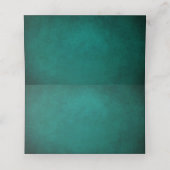 モノグラムエレガントダークグリーン結婚ズ プレイスカード (内部開封)