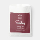 モノグラムエレガントダーク赤い宝石トーン結婚 フェイバーバッグ (正面)