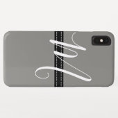 モノグラムエレガントチタン無地のカラー Case-Mate iPhoneケース (裏面(横))